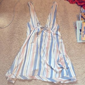 Plunge Tie-Front Dress